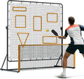 MR Pickleball Rebounder 6'x6', Adjustable Angle & Height Pickleball Rebounder, Tennis Rebound Net, Pickleball Solo Training Equipment for Dinks Volleys Accuracy Coordination Kitchen Control
