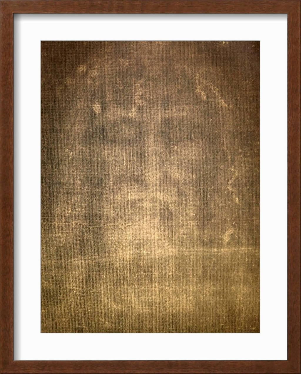 ART.COM Framed Wall Art Prints Detail of Shroud of Turin in Chiesa Della Ss. Annunziata Church, Turin, Piedmont, Italy, Europe, Places Decor, 12' x 16', Espresso Frame with White Mat
