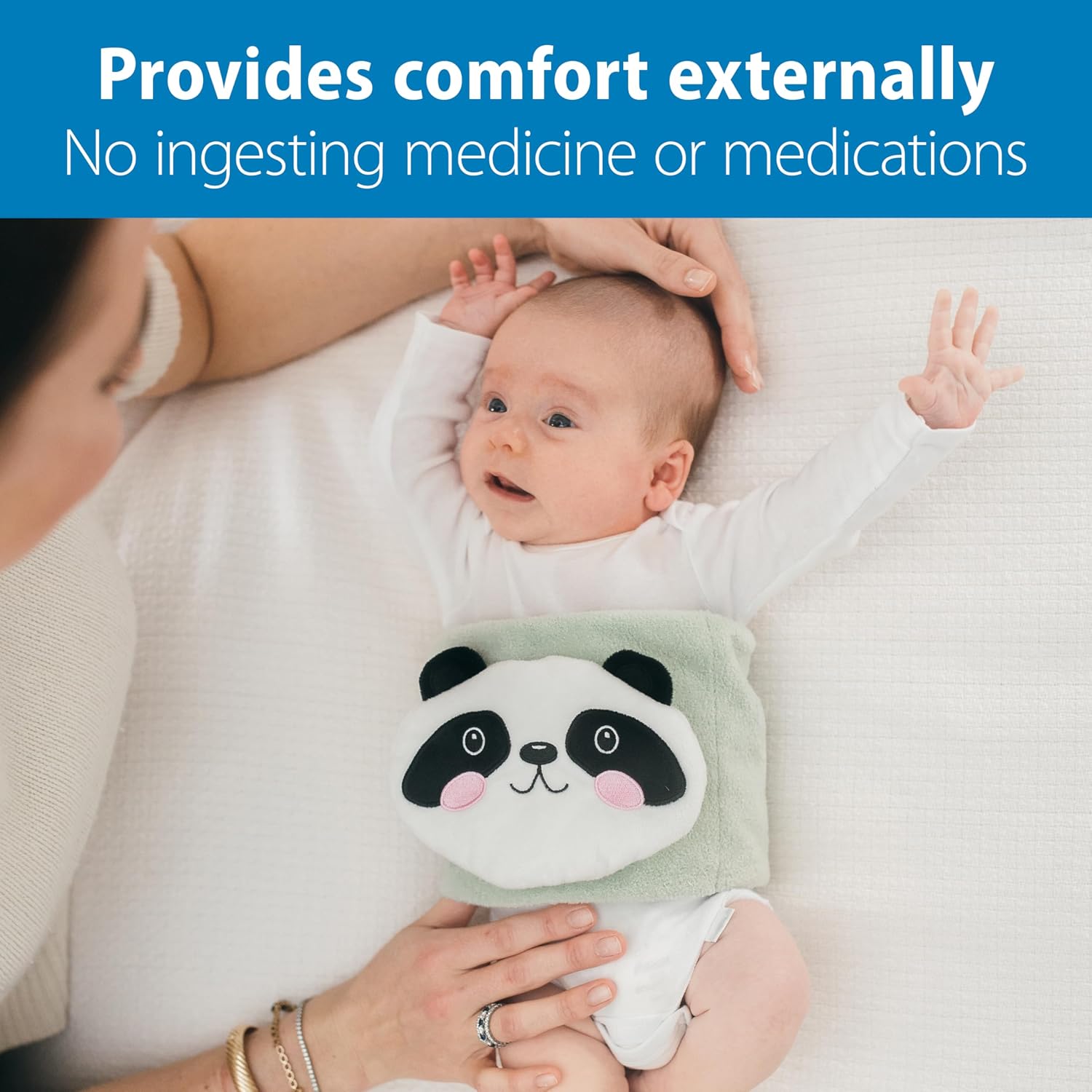 Dr. Brown's Infant Gripebelt Heated Belly Band,Soothe Baby's Tummy with Gentle Warmth and Compression,Panda,0m+,(Pack of 6)