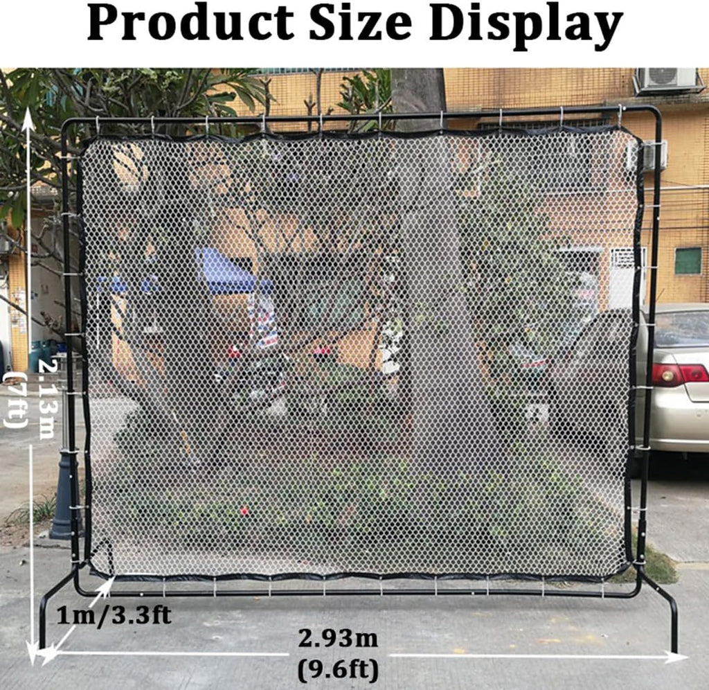 Portable Tennis Rebound Net, 9.6x7' Rebound Wall Multi-Sport Training Equipment for Tennis & Racquet Sports Ball Backboard, Jumbo Tennis Training for Indoor & Outdoor