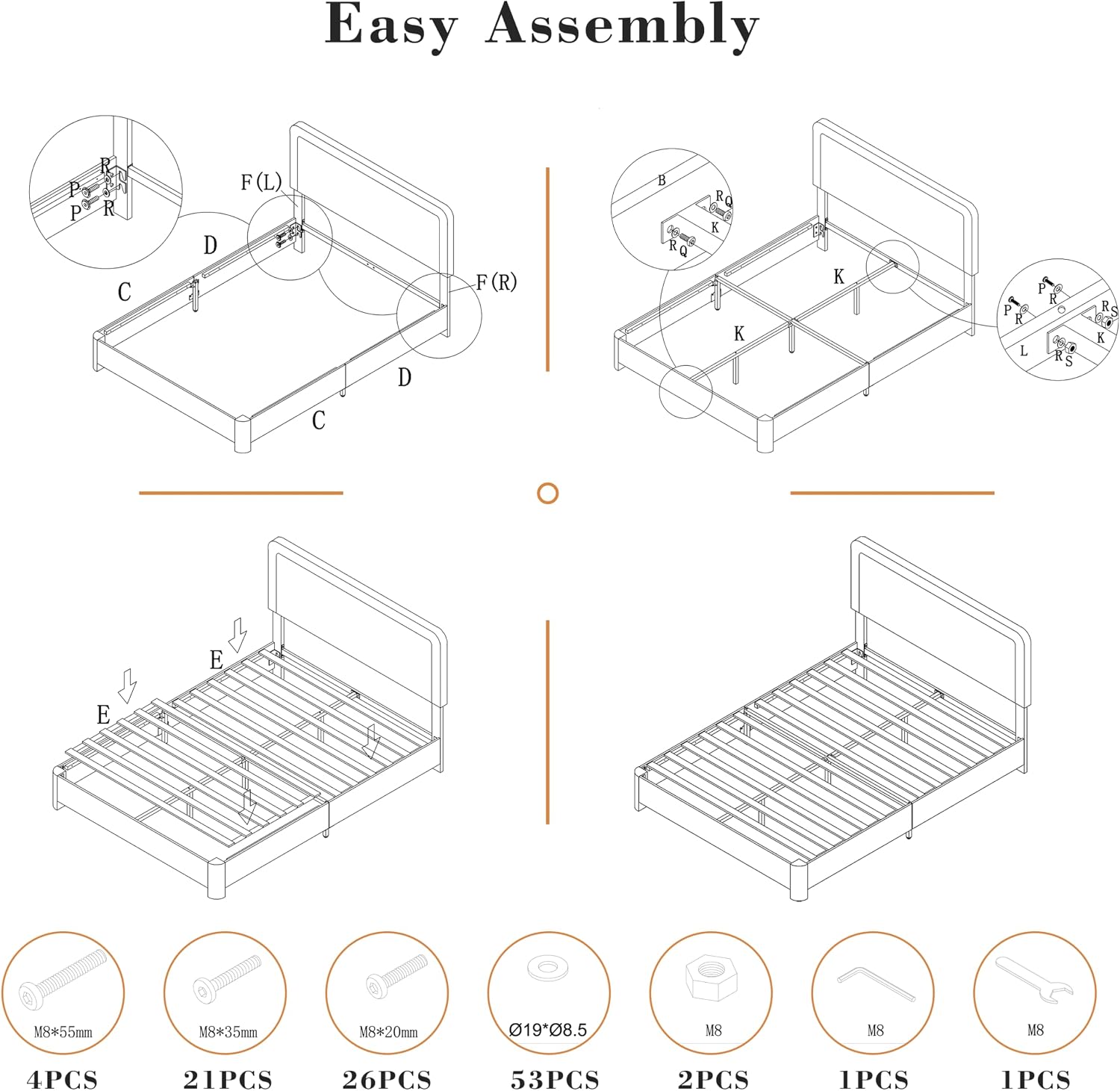 Vipbear Twin Bed Frame with Button Tufted Headboard, Velvet Fabric Upholstered Platform Bed, Wooden Slats Support, Adjustable Headboard, Noise Free, Easy Assembly, No Box Spring Needed, Beige