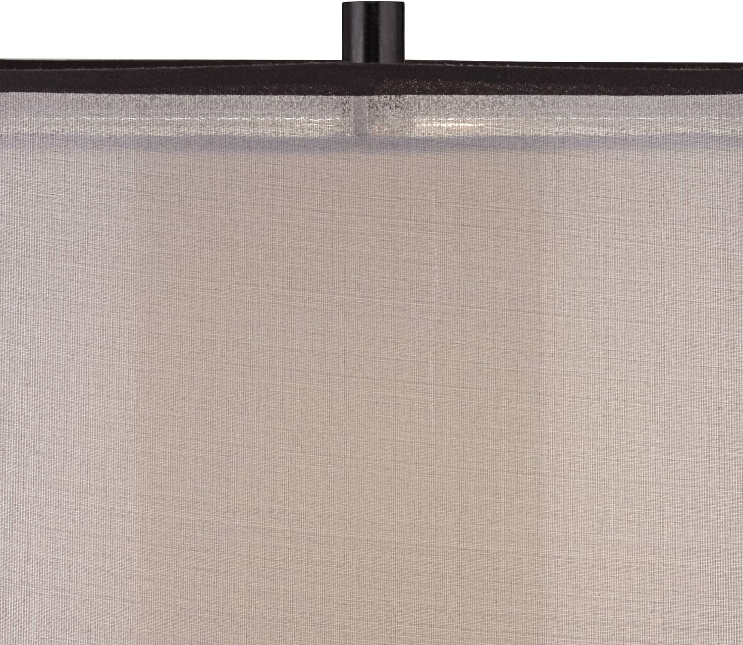 Possini Euro Design Sasha Modern Industrial Table Lamp 31 1/2' Tall Sculptural Black Metal Organza Sheer Outer White Fabric Inner Dum Shade for Bedroom Living Room House Bedside Nightstand Office