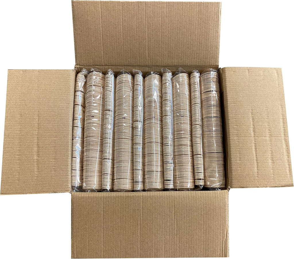 4,000 Count | KingSeal Disposable Birch Wood Cutlery Spoons, Biodegradable and Earth Friendly, 6 Inch Length, Commercial Bulk Pack - 40 Packs x 100 Spoons
