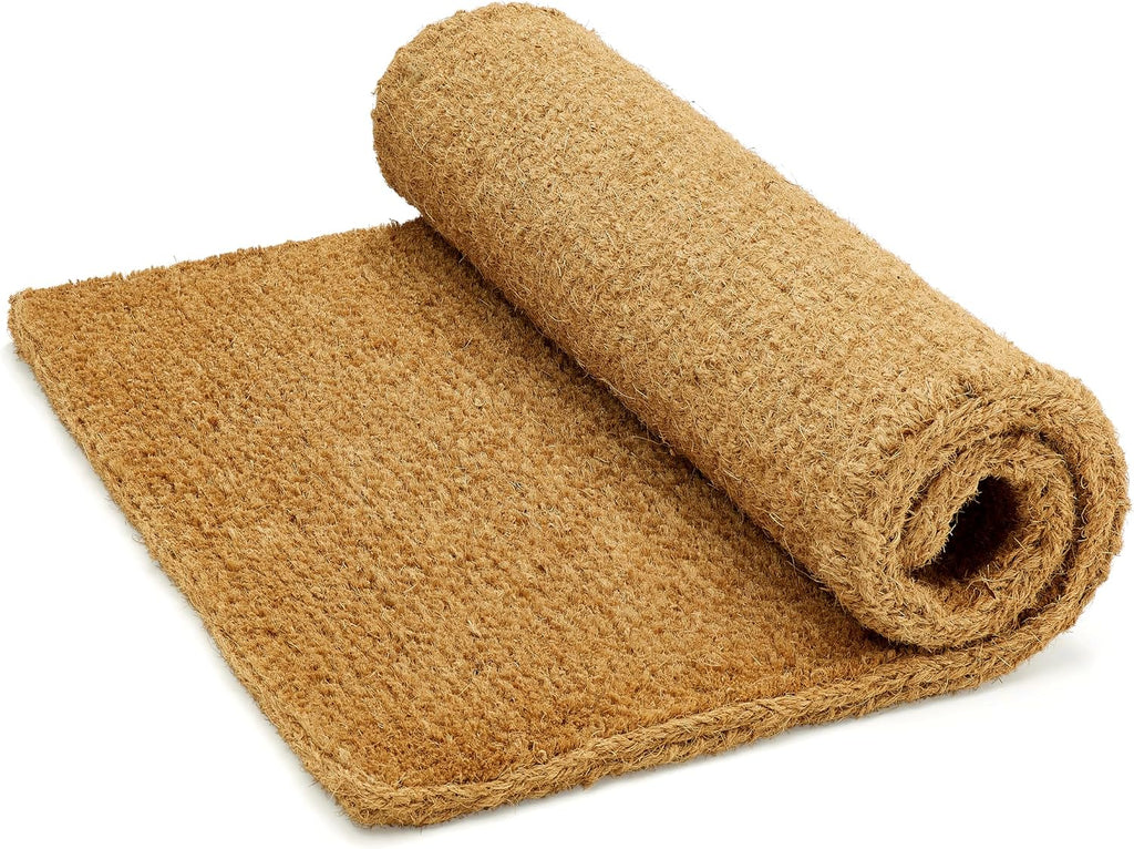 Kempf 2-Inch Thick Coco Coir Door Mat, 36' x 72' – Natural Fiber, Woven-Backed, Heavy-Duty for Indoor/Outdoor Front Door Entryway & Porch