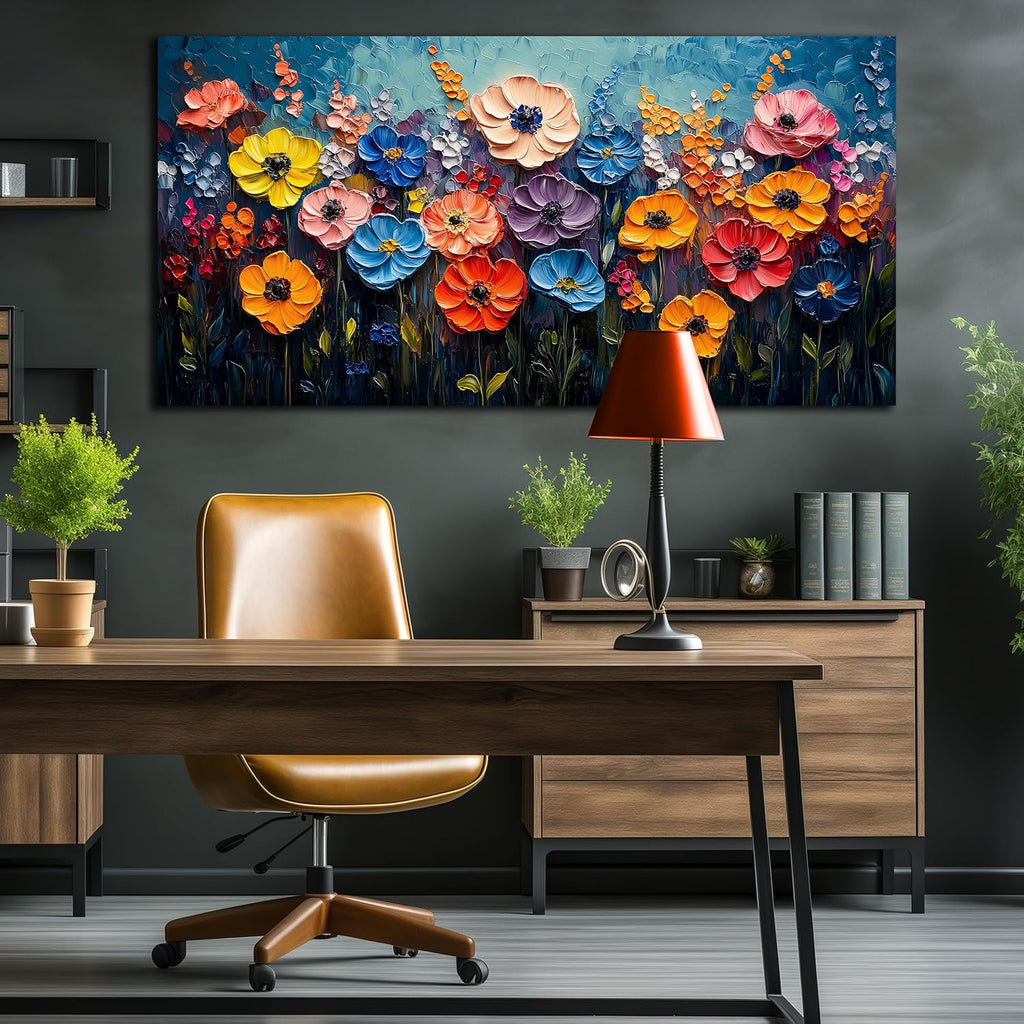 Flower Pictures Wall Decor Bedroom Large Colorful Wall Art for Living Room Floral Home Office Apartment Decor 29 x 58 Inch