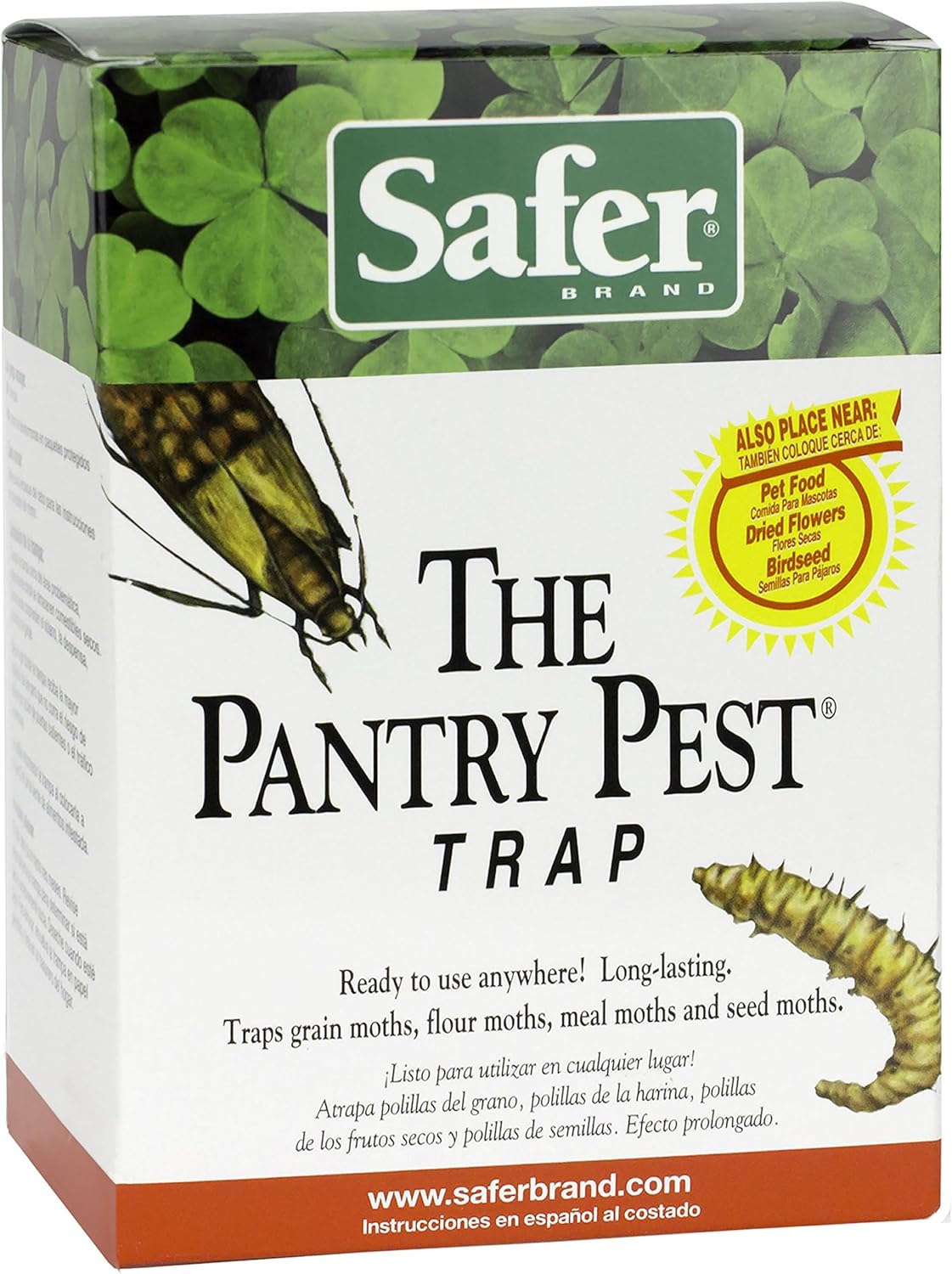 Safer Brand 05140 Pantry Moth Pest Trap and Killer for Grain, Flour, Meal and Seed Moths - 24 Traps