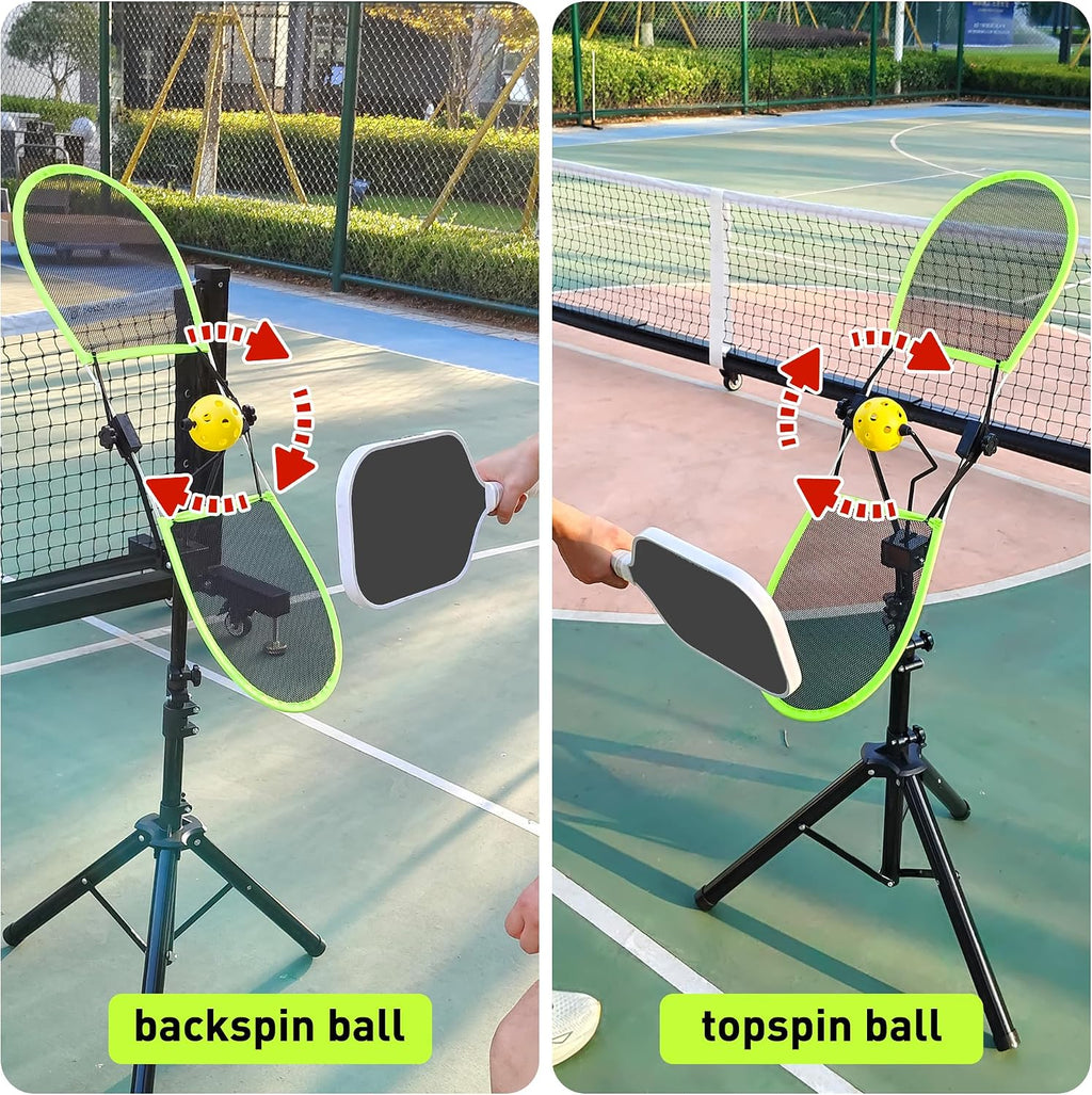 Pickleball Topspin Trainer,Solo Pickleball Practice Equipment,Portable Pickle Ball Training aids-Master Topspin&Backspin Techniques,Multi-Setting Trainer for Courts,Homes&Beyond