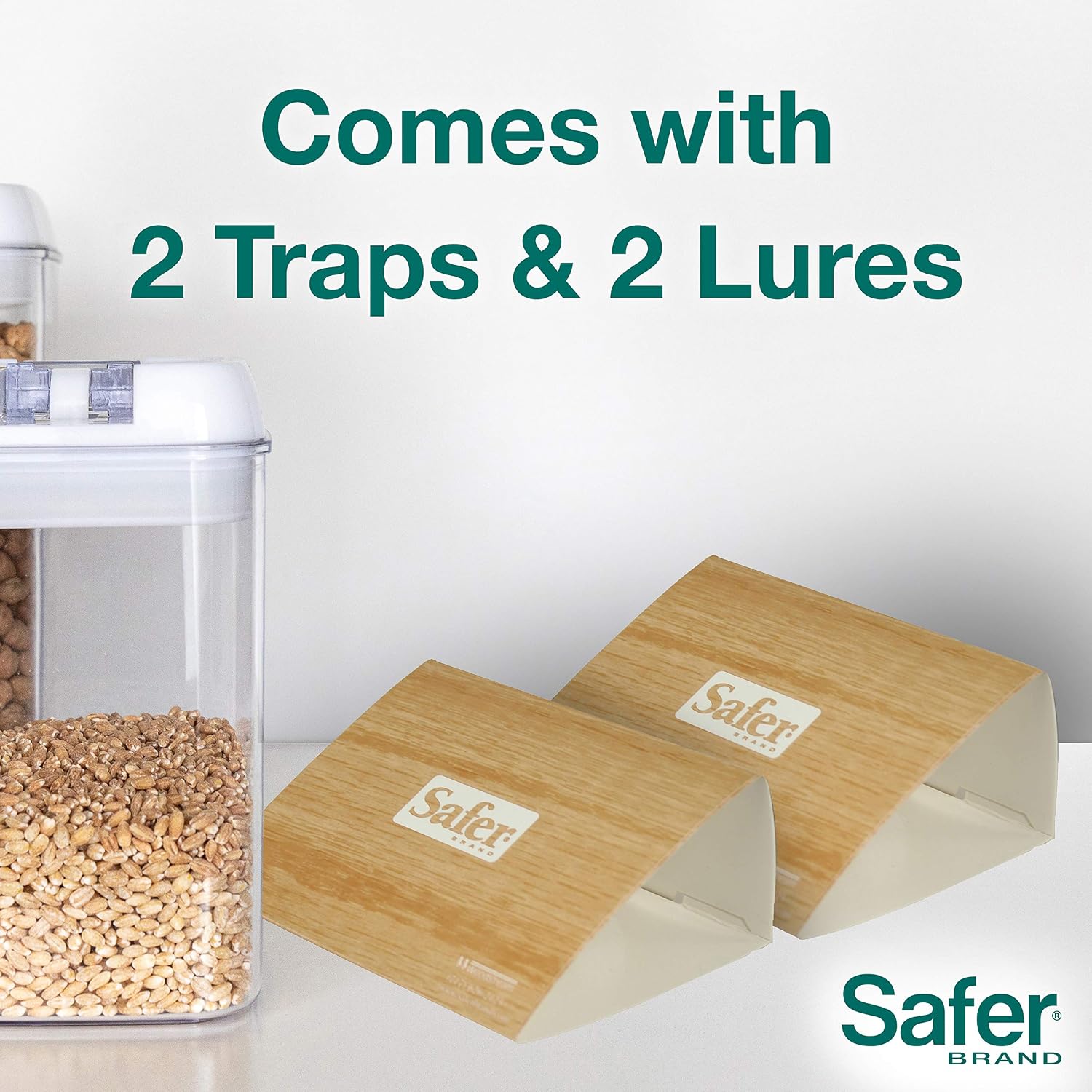 Safer Brand 05140 Pantry Moth Pest Trap and Killer for Grain, Flour, Meal and Seed Moths - 24 Traps