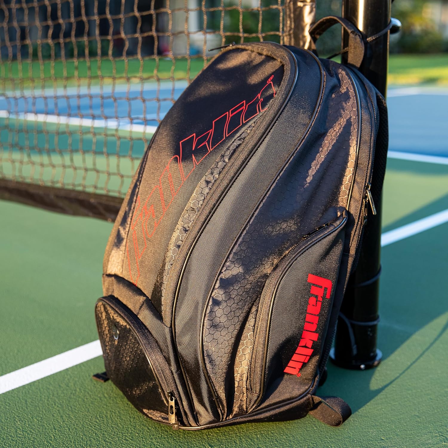 Franklin Sports Pickleball Bags - Deluxe Competition Pro Backpack for Gear + Equipment - Pickleball Bag for Men + Women - Holds Paddles, Balls + Accessories - Elite Nylon Fabric