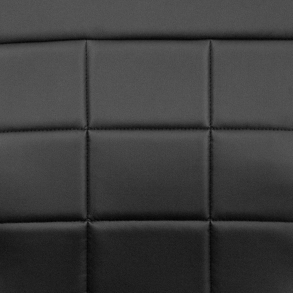 Flash Furniture Vivian Mid-Back Swivel Vinyl Upholstered Desk Chair with Padded Seat and Armrests, Adjustable Height Padded Office Chair, Black/Chrome