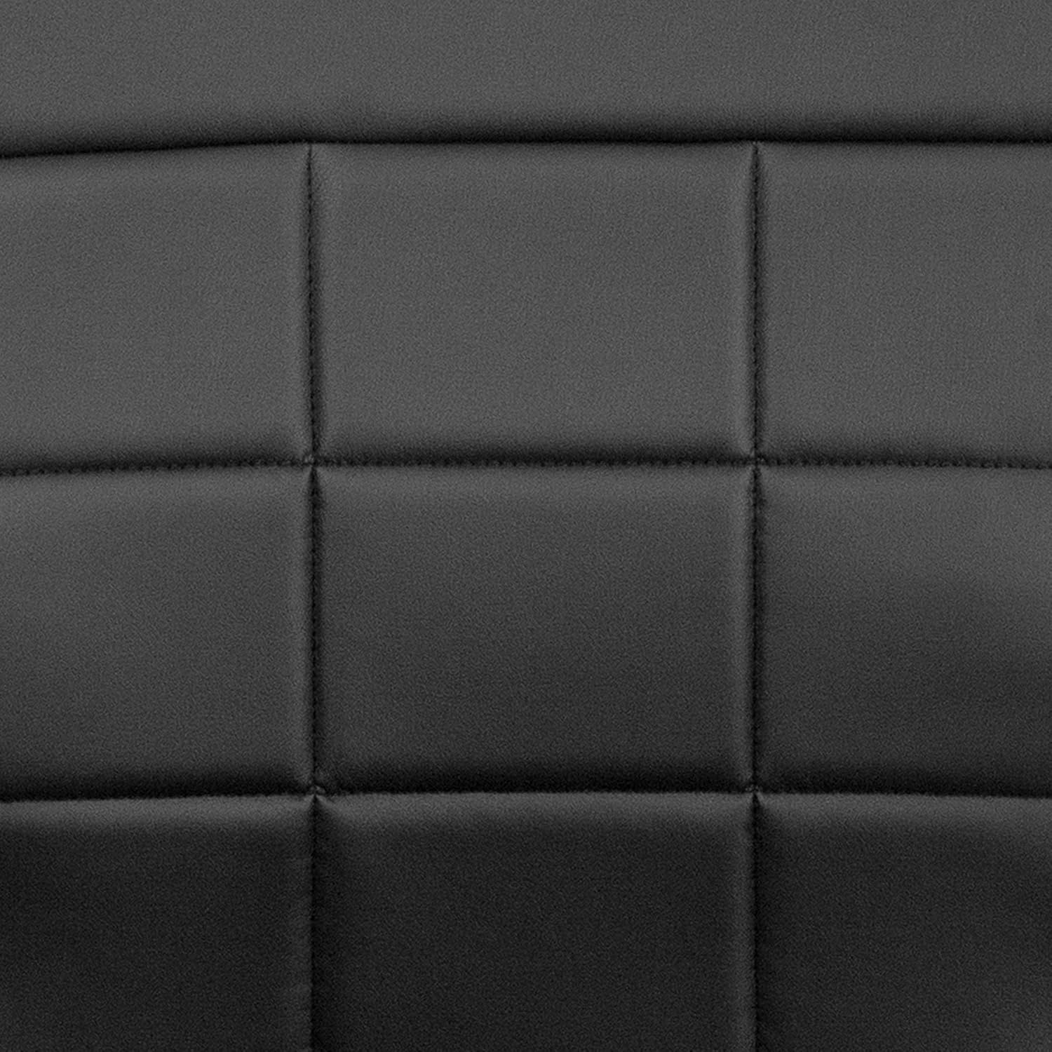 Flash Furniture Vivian Mid-Back Swivel Vinyl Upholstered Desk Chair with Padded Seat and Armrests, Adjustable Height Padded Office Chair, Black/Chrome