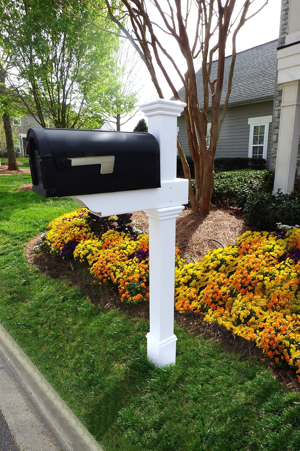 Zippity Outdoor Products ZP19013 Classica Mailbox Post and Architectural Mailboxes 8830RZ-10 Winston Post Mount Mailbox, Rubbed Bronze