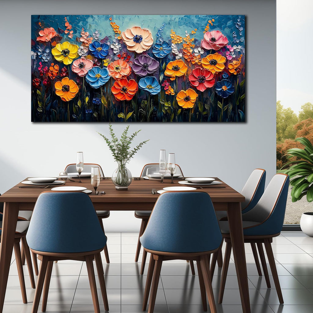 Flower Pictures Wall Decor Bedroom Large Colorful Wall Art for Living Room Floral Home Office Apartment Decor 29 x 58 Inch