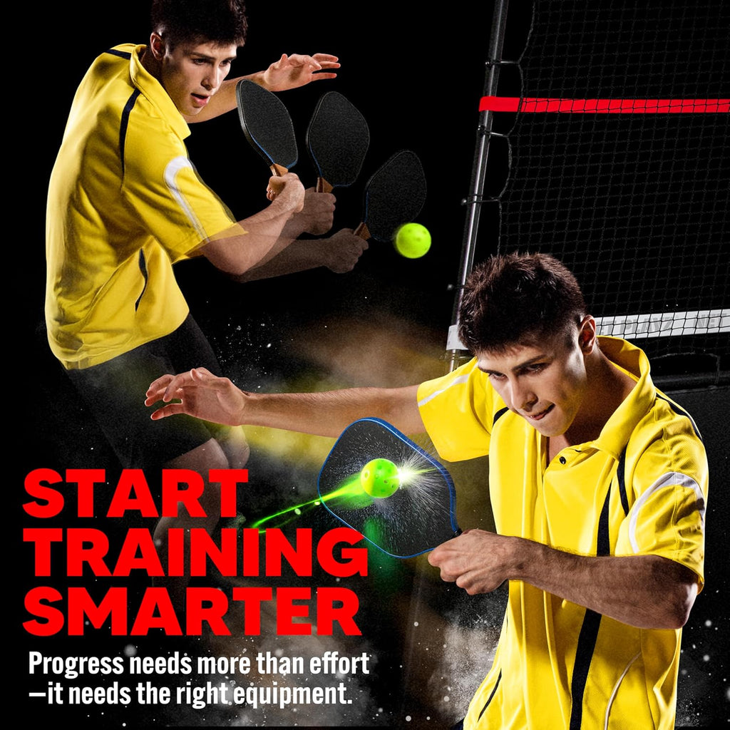 Pickleball Rebound Net Training Equipment Aid, Adjustable Angle & Easy Setup - Perfect Your Forehands Backhands Dinks Volleys Accuracy Coordination Kitchen Control