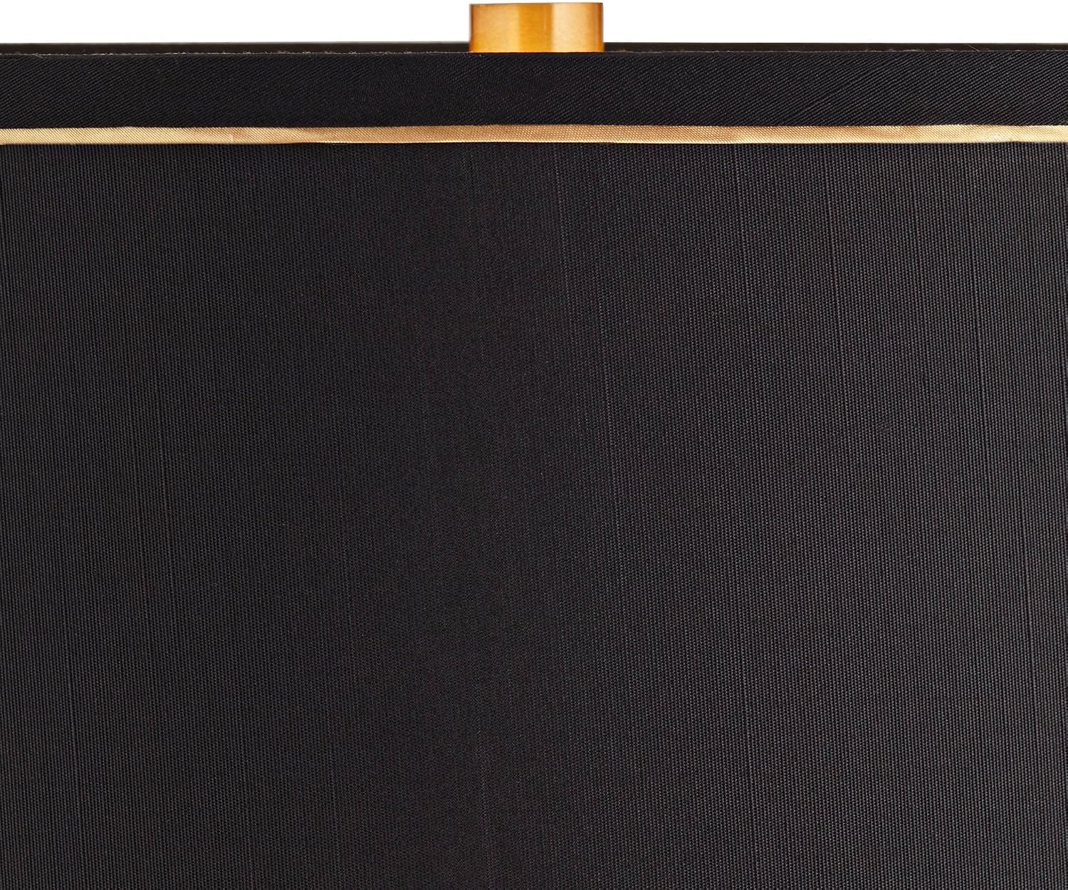 Possini Euro Design Twist Modern Table Lamp 31' Tall Sculptural Brass Gold Metal Marble Black Drum Shade with Gold Liner Decor Bedroom Living Room Nightstand Bedside Night Stand Office Kids Room