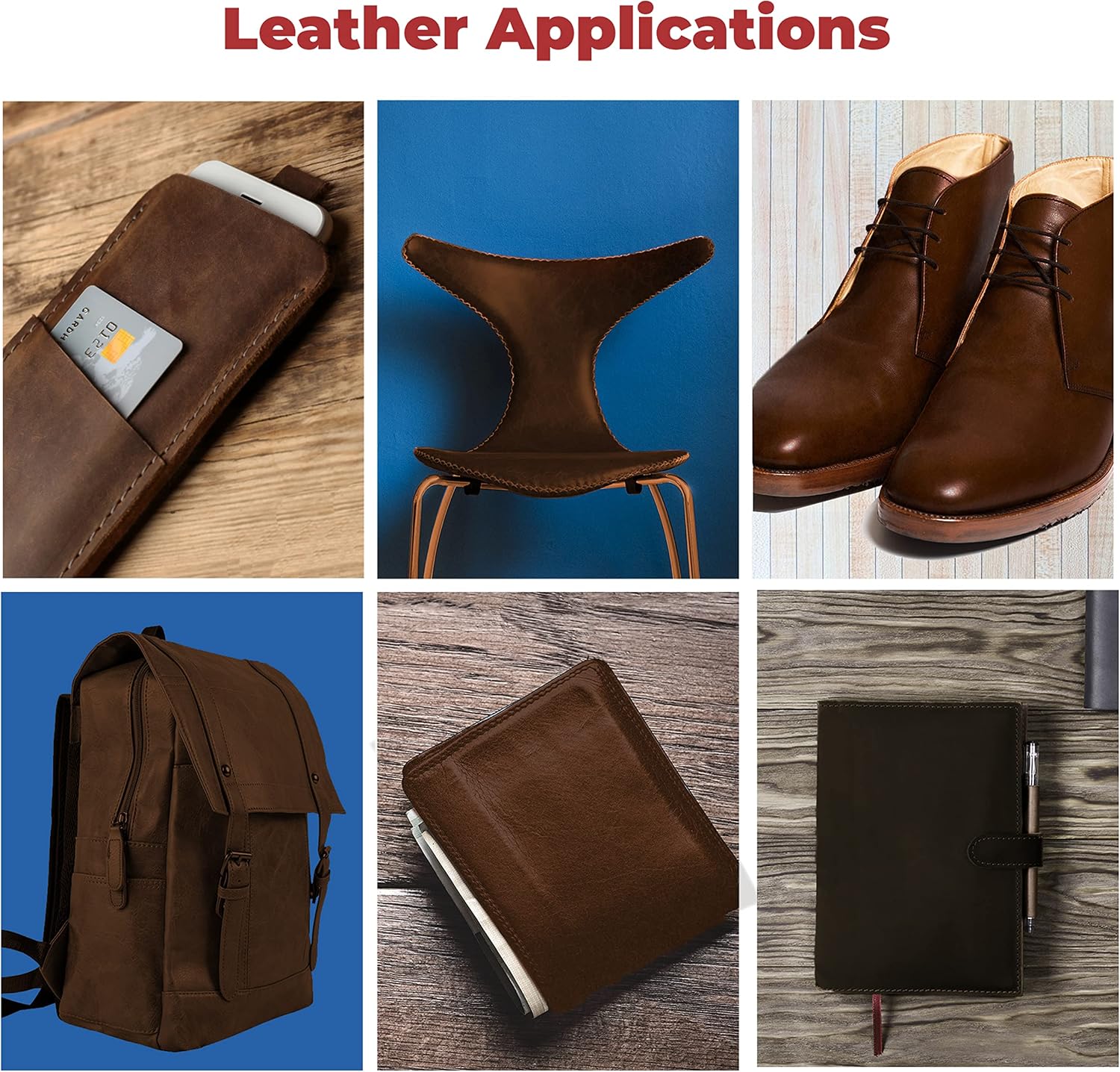 European Leather Work 9-10 oz. (3.6-4mm) Oil-Tanned Leather Scraps Size: 10 LB - Bourbon Brown Cowhide Full Grain Leather for Tooling, Accessories, Jewelry, Crafting, and DIY Projects