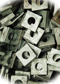 New Pack of (50) Galvanized 5/8 Square Bevel Washers I-Beam Flange Wedge Multi-Purpose Comprehensive Hardware Fastener Assortment Kit MoPNEM03615