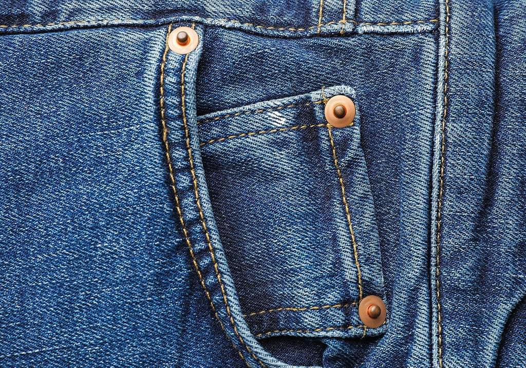 20X10ft Fabric Denim Photography Backdrop, Blue Jean Fabric Background with Copper Rivets, Professional Studio Photo Props for Home Wall Decor