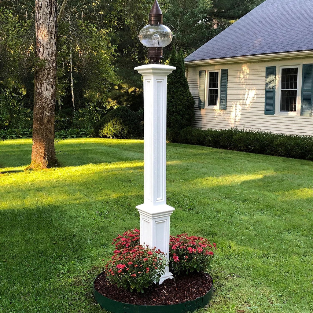 Mayne Signature Heavy Duty Outdoor Lamp Post with Mount - Easy Install for Porch & Patio Lights, Weather & Fade Resistant, Shock Resistant, Long Lasting Outdoor Lighting Fixtures, White