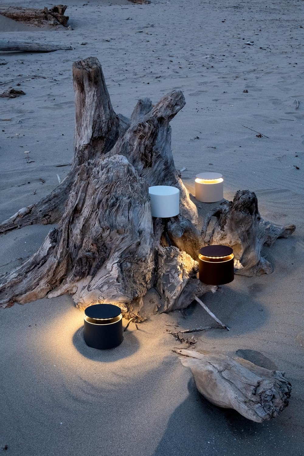 Zafferano, Push-Up Lamp, Rechargeable Cordless Table Lamp with Touch Controls, Suitable for Indoor and Outdoor, Dimmer, 2200-3000 K, Height 3.1-3.9 Inches, Sand Color