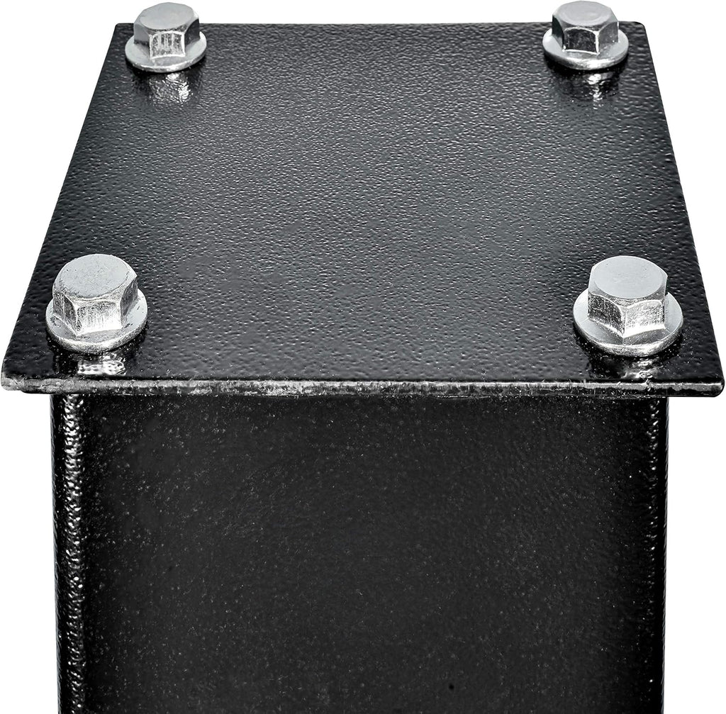 Mail Boss 7506 Mail Manager Curbside Locking Security Mailbox, Black, Large and Mail Boss 7127 Surface Mount, Black Mailbox Post