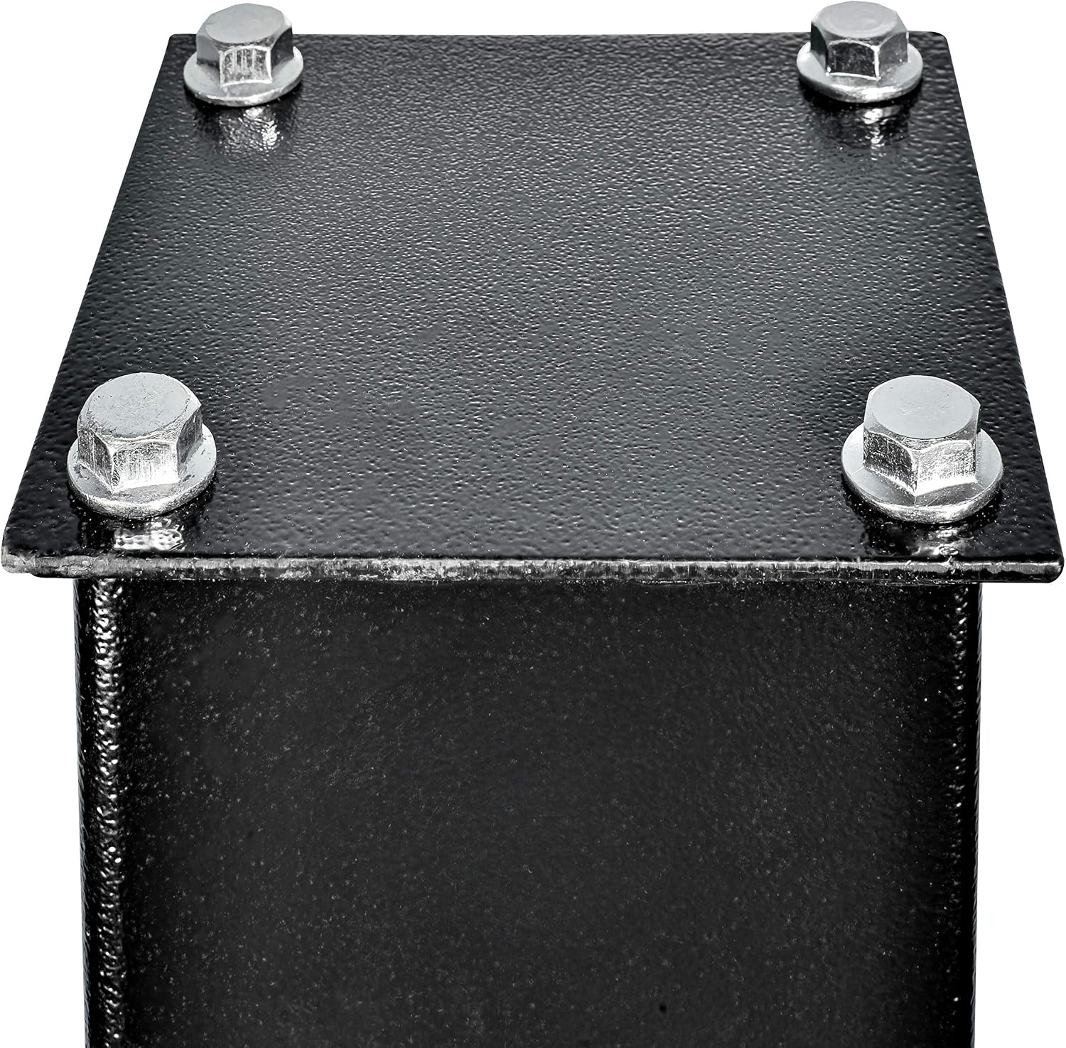 Mail Boss 7506 Mail Manager Curbside Locking Security Mailbox, Black, Large and Mail Boss 7127 Surface Mount, Black Mailbox Post