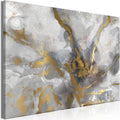 artgeist - Textured Canvas Wall Art Abstract 35x24 in - 1pcs Painting Canvas Prints with Acrylic Gel Texture - Picture Artwork Image - Contemporary Modern Wall Home Paint Stains Grey a-A-0900-b-a