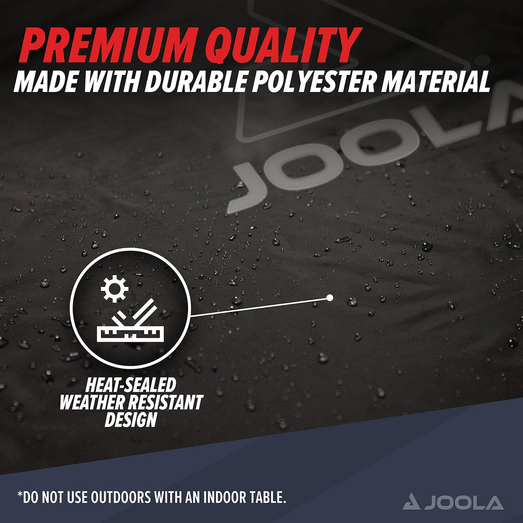 JOOLA Outdoor Ping Pong Table Cover Fits Both Folding & Flat Tables-Heavy Duty Waterproof Cover w/ PVC Coating-Dual Function,Fits 9x5 Tables in Upright or Down Positions-Inside & Outside (Pack of 8)