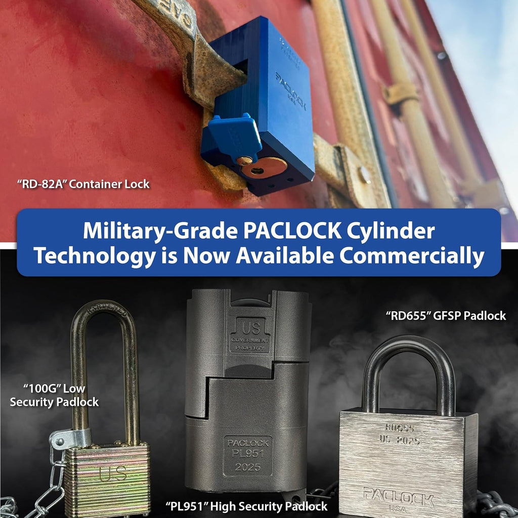 PACLOCK's RD655 Rotating Disc Padlock, 3/8' Dia. Stainless Steel Shackle, High Security Rotating Disc, Exclusive Key Number, U-Pick! Keyed Alike w/ 1 Key, Nickel-Plated Brass