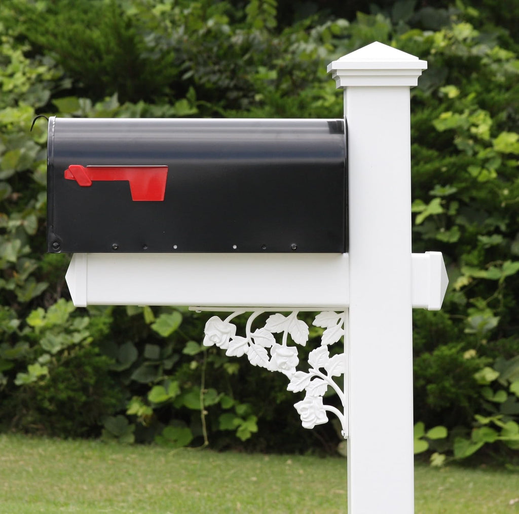 The Cleveland Vinyl/PVC Mailbox Post - White (Includes Mailbox)