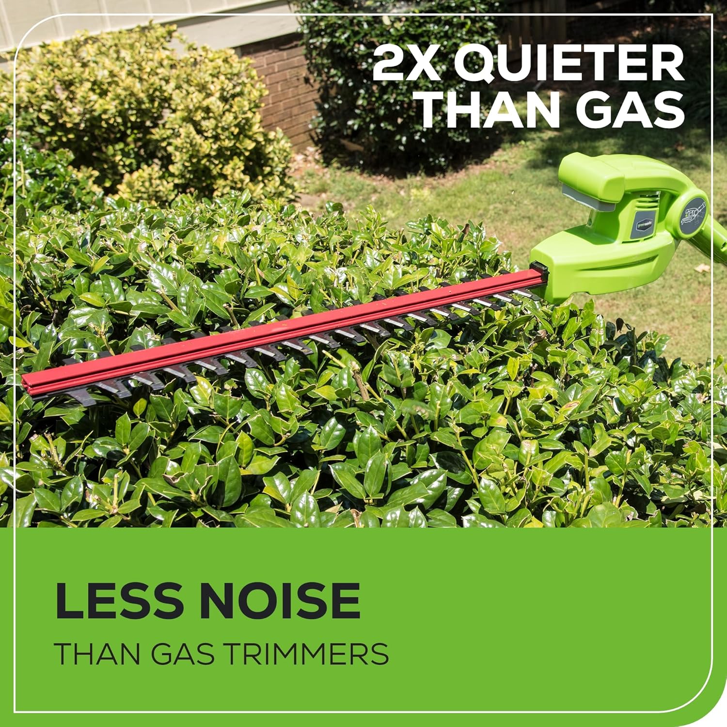 Greenworks 40V 20' Cordless Pole Hedge Trimmer, 2.0Ah Battery and Charger Included