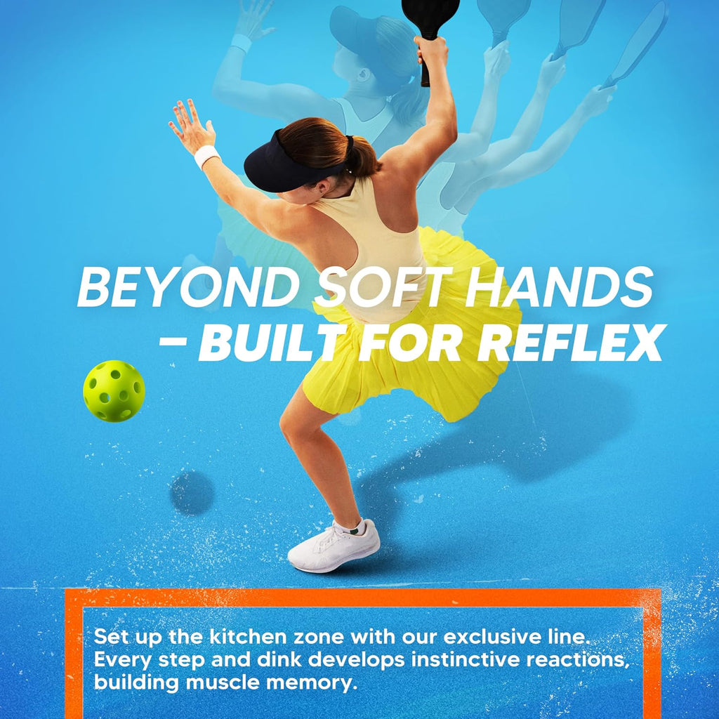 Pickleball Rebound Net Training Equipment Aid, Adjustable Angle & Easy Setup - Perfect Your Forehands Backhands Dinks Volleys Accuracy Coordination Kitchen Control
