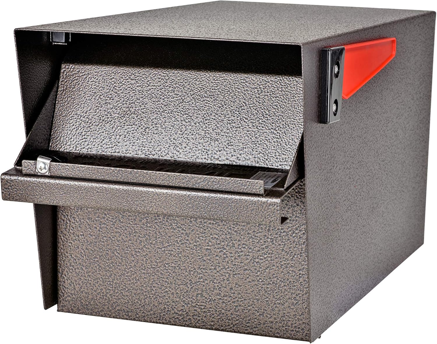 Mail Boss 7508 Bronze Locking Mailbox and 7123 In-Ground Mounting Post