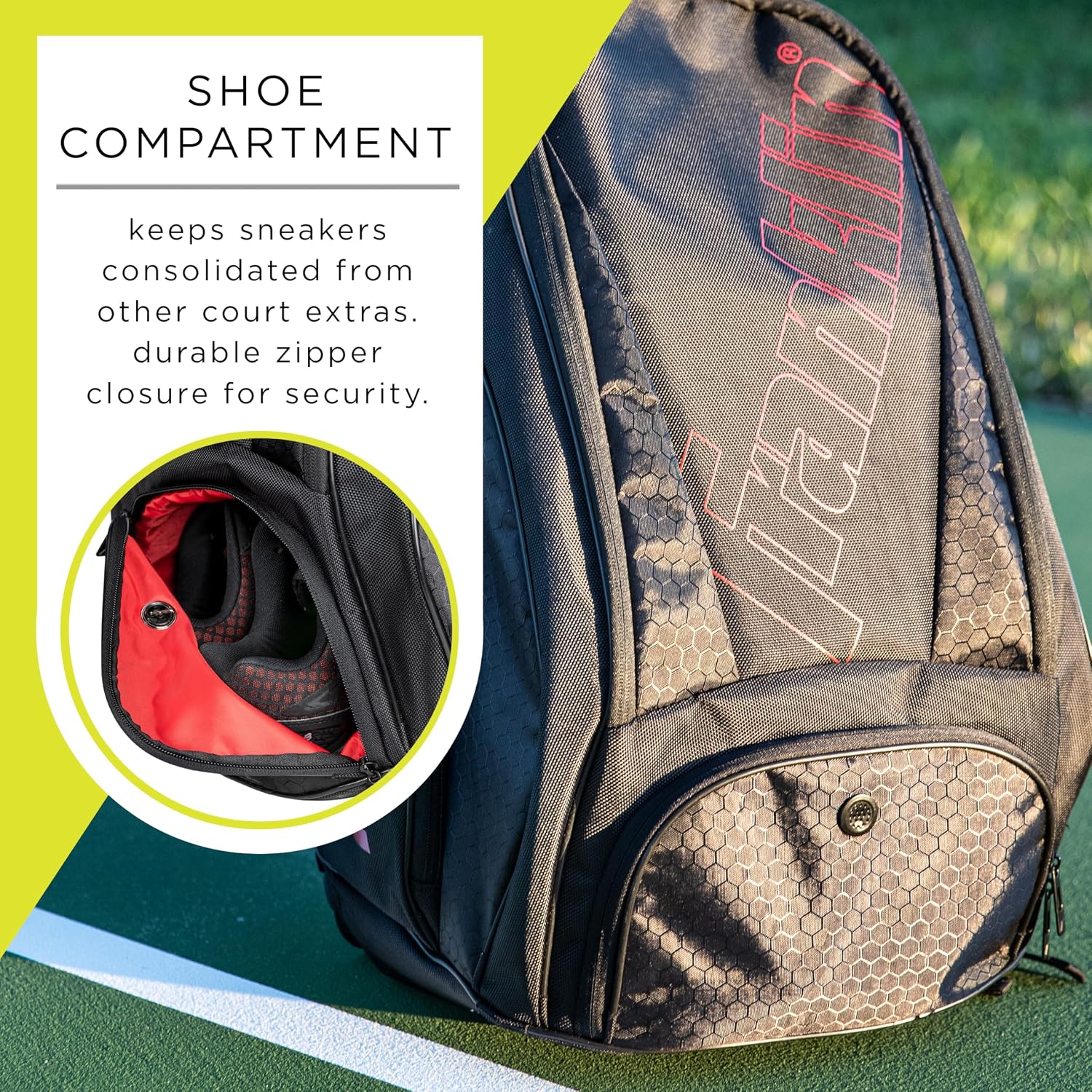 Franklin Sports Pickleball Bags - Deluxe Competition Pro Backpack for Gear + Equipment - Pickleball Bag for Men + Women - Holds Paddles, Balls + Accessories - Elite Nylon Fabric