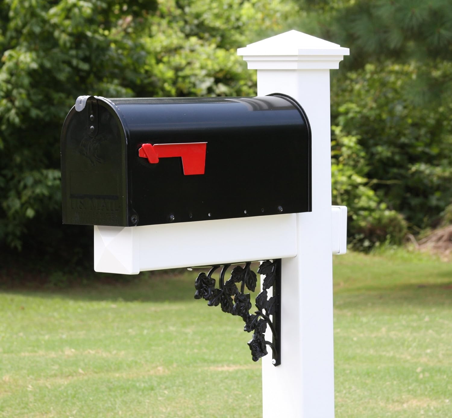4Ever Products The Davidson Vinyl/PVC Mailbox Post (Includes Mailbox)