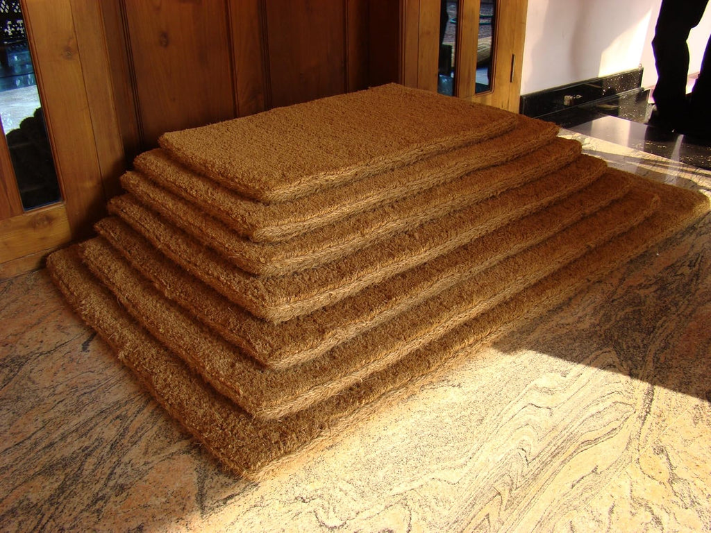 Kempf 2-Inch Thick Coco Coir Door Mat, 36' x 72' – Natural Fiber, Woven-Backed, Heavy-Duty for Indoor/Outdoor Front Door Entryway & Porch
