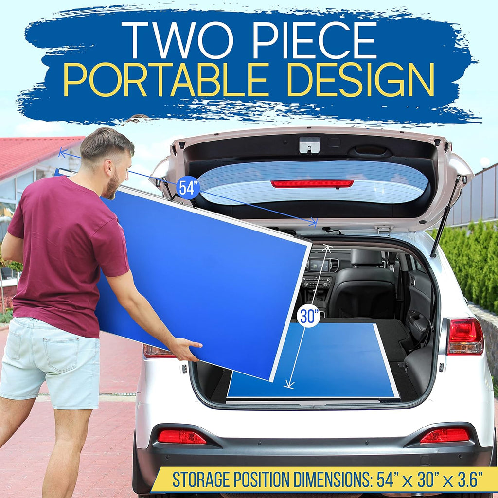 SereneLife 4in1 Multi Game Table, 48' Sports Arcade with Accessories, Ping Pong, Air Hockey, Pool Billiards, Soccer Foosball All in One, for Indoor and Outdoor, Family, Kids and Adults