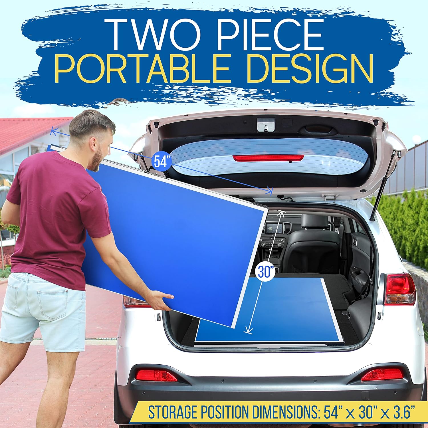 SereneLife 4in1 Multi Game Table, 48' Sports Arcade with Accessories, Ping Pong, Air Hockey, Pool Billiards, Soccer Foosball All in One, for Indoor and Outdoor, Family, Kids and Adults
