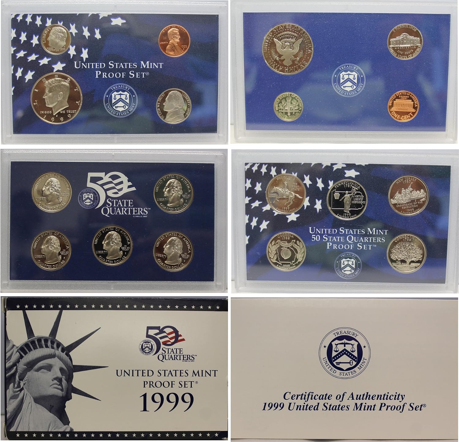 1999 S -2008 US Mint Set Clad Proof Set Run 109 coins