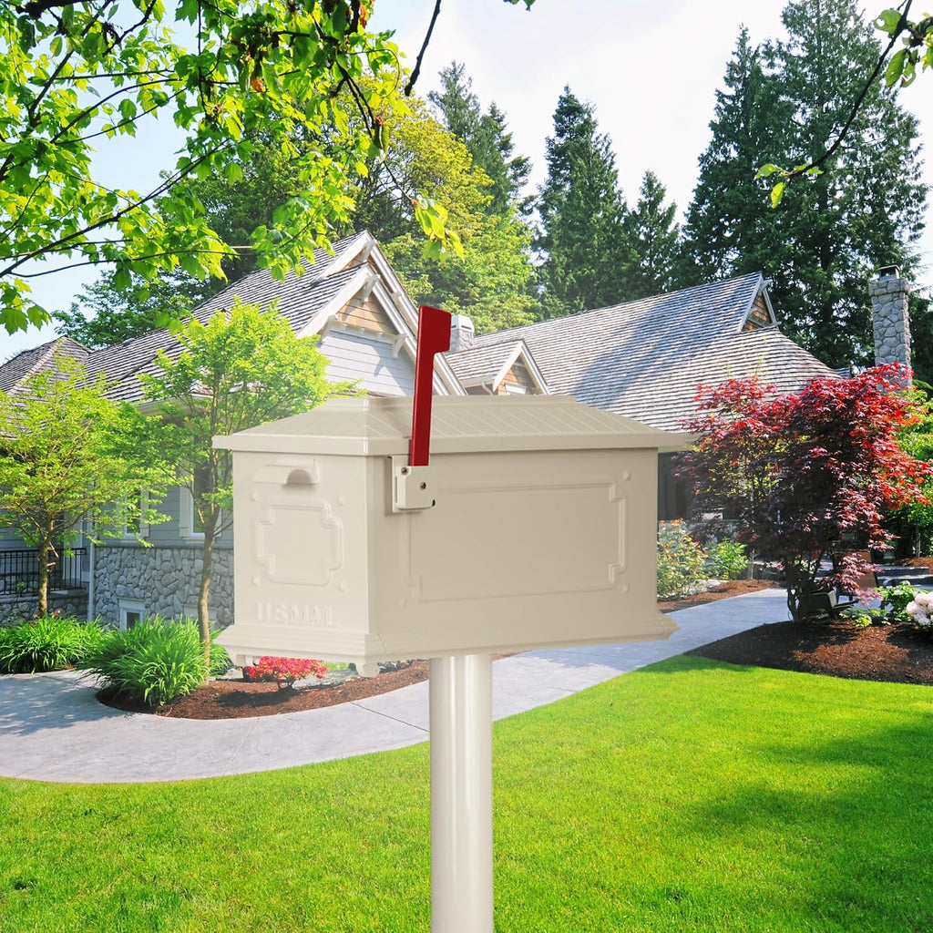 Special Lite Kingston Curbside Mailbox - White Aluminum Mailbox for Post Mount - SCK-1017-WH