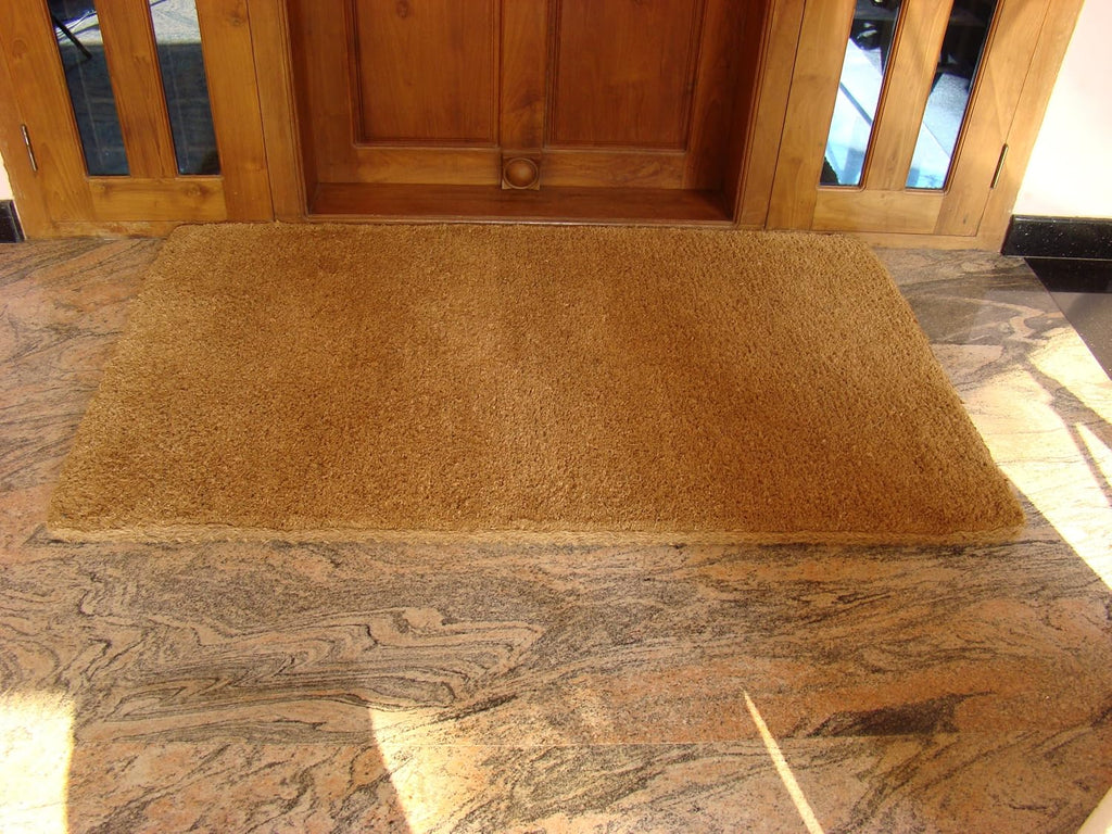Kempf 2-Inch Thick Coco Coir Door Mat, 36' x 72' – Natural Fiber, Woven-Backed, Heavy-Duty for Indoor/Outdoor Front Door Entryway & Porch