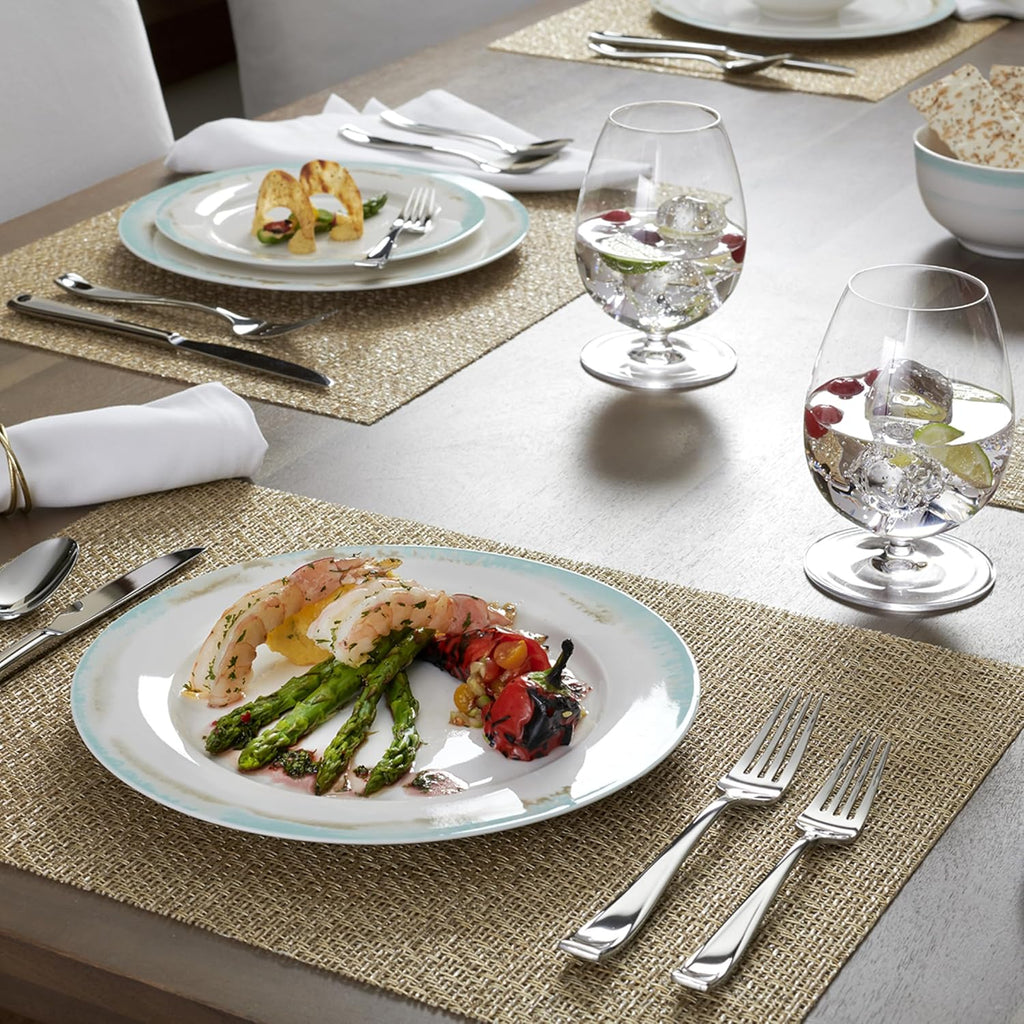 Oneida Silverware Set For 12, Moda 75-Piece Fine Flatware Set with Serving Utensils, Service For 12, 18/10 Stainless Steel, Mirror Finish, Dishwasher Safe, Knives Spoons and Forks Set(Silver 75 Piece)