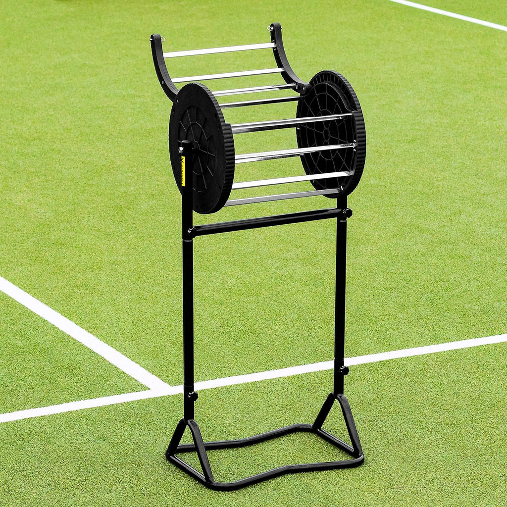 Vermont Tennis Ball Roller Mower & Hopper | 85 Ball Capacity - Convertible Pickup Roller Basket with Quick Release Pins - Lightweight, Durable Frame - Portable Training Equipment