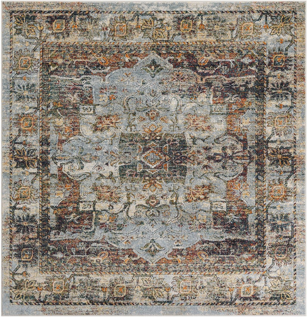 Unique Loom Isabella Collection Area Rug - Adjani (7' 1' Square Ivory/Beige)