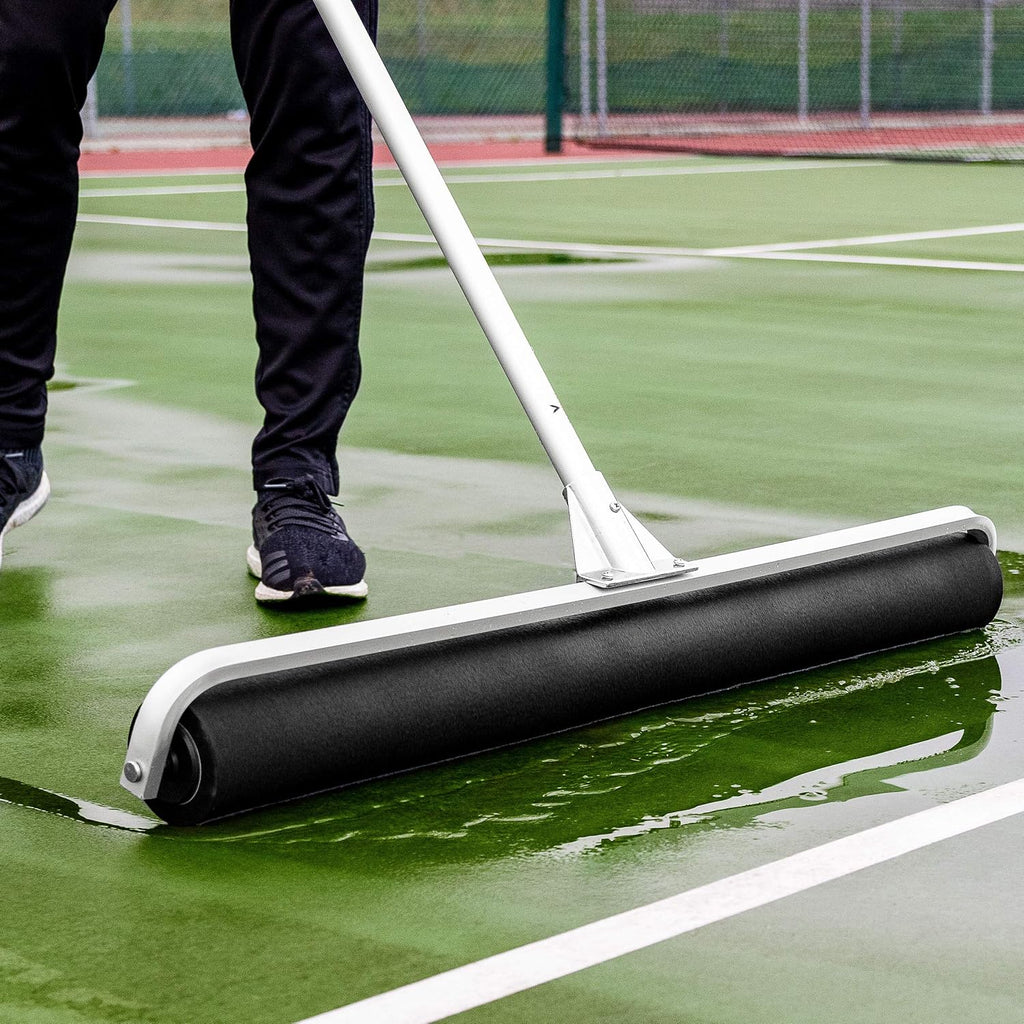 Vermont Rol-Dri Tennis Court Roller Squeegee - Blue PVA & PU Foam Tennis Squeegee | Lightweight with Exceptional Court Coverage | 36in Sweep Tennis Brush | Quick Clearing