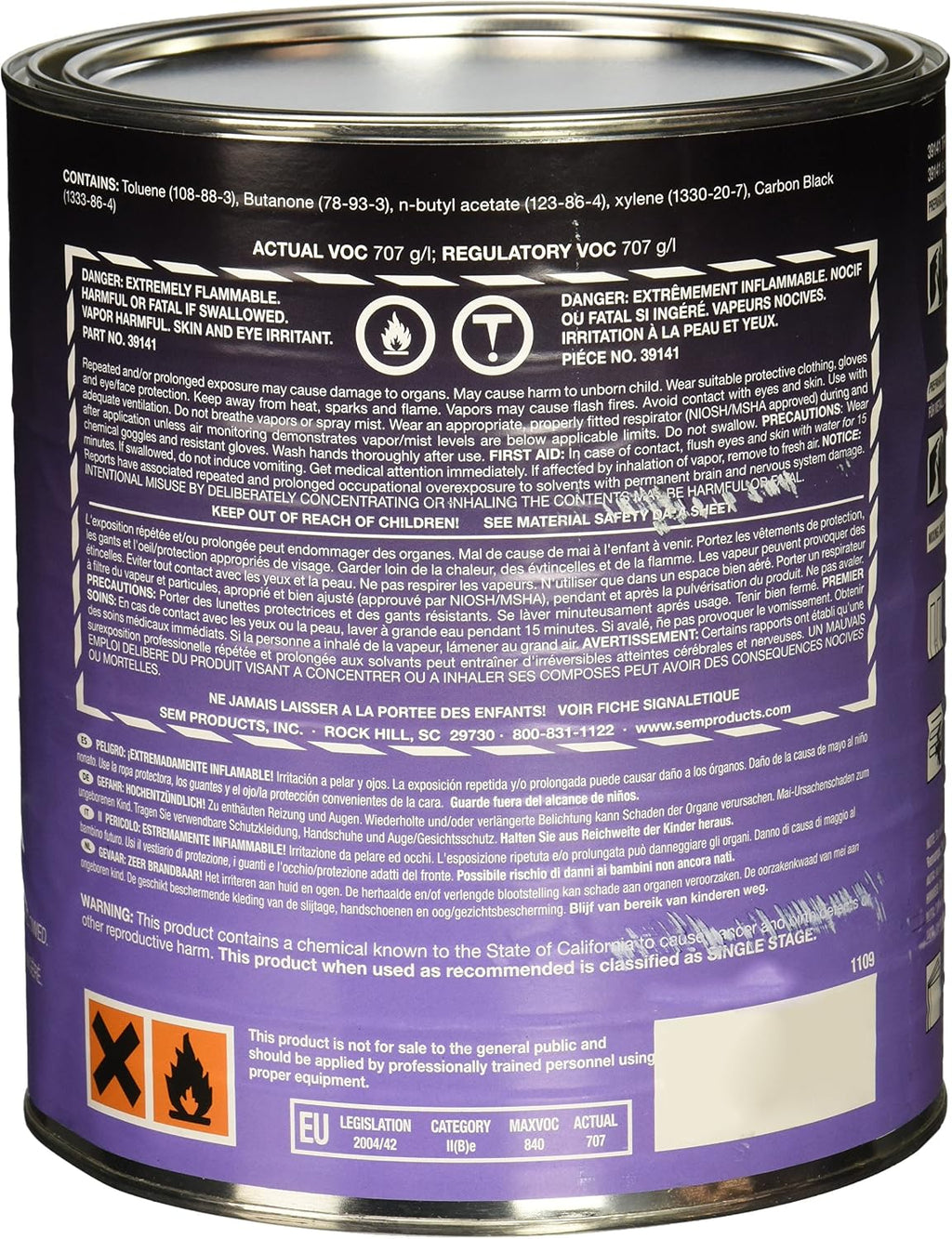 SEM 39141 Trim Black - 1 Gallon