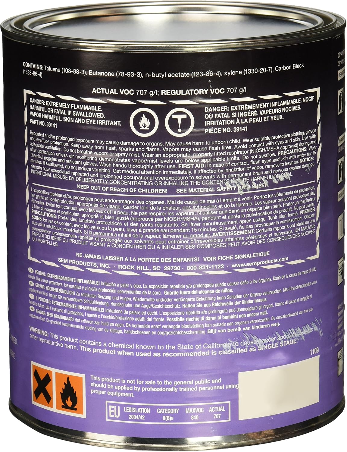 SEM 39141 Trim Black - 1 Gallon