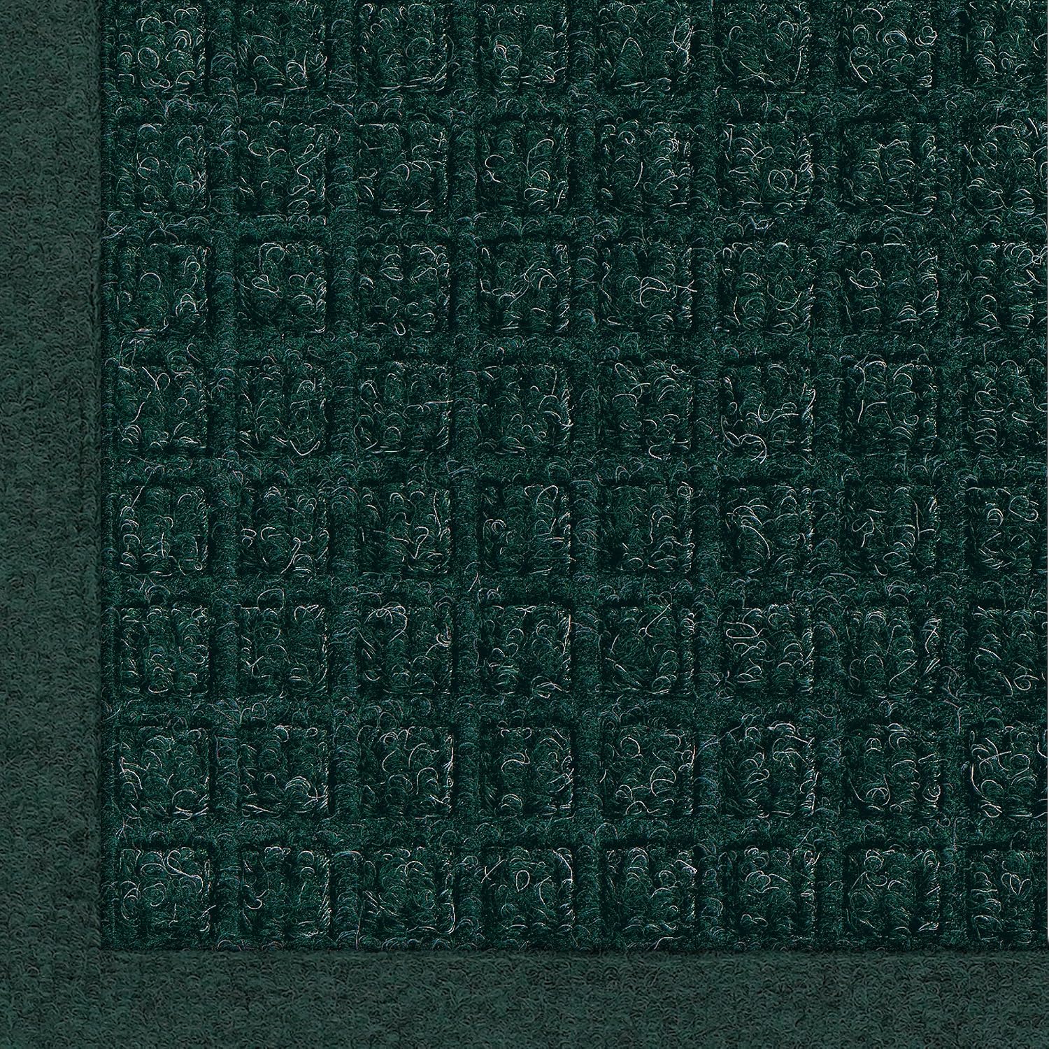 WaterHog Fashion Mat | Commercial-Grade Entrance Mat with Fabric Border – Indoor/Outdoor, Quick Drying, Stain Resistant Door Mat (Evergreen, 3' x 8')
