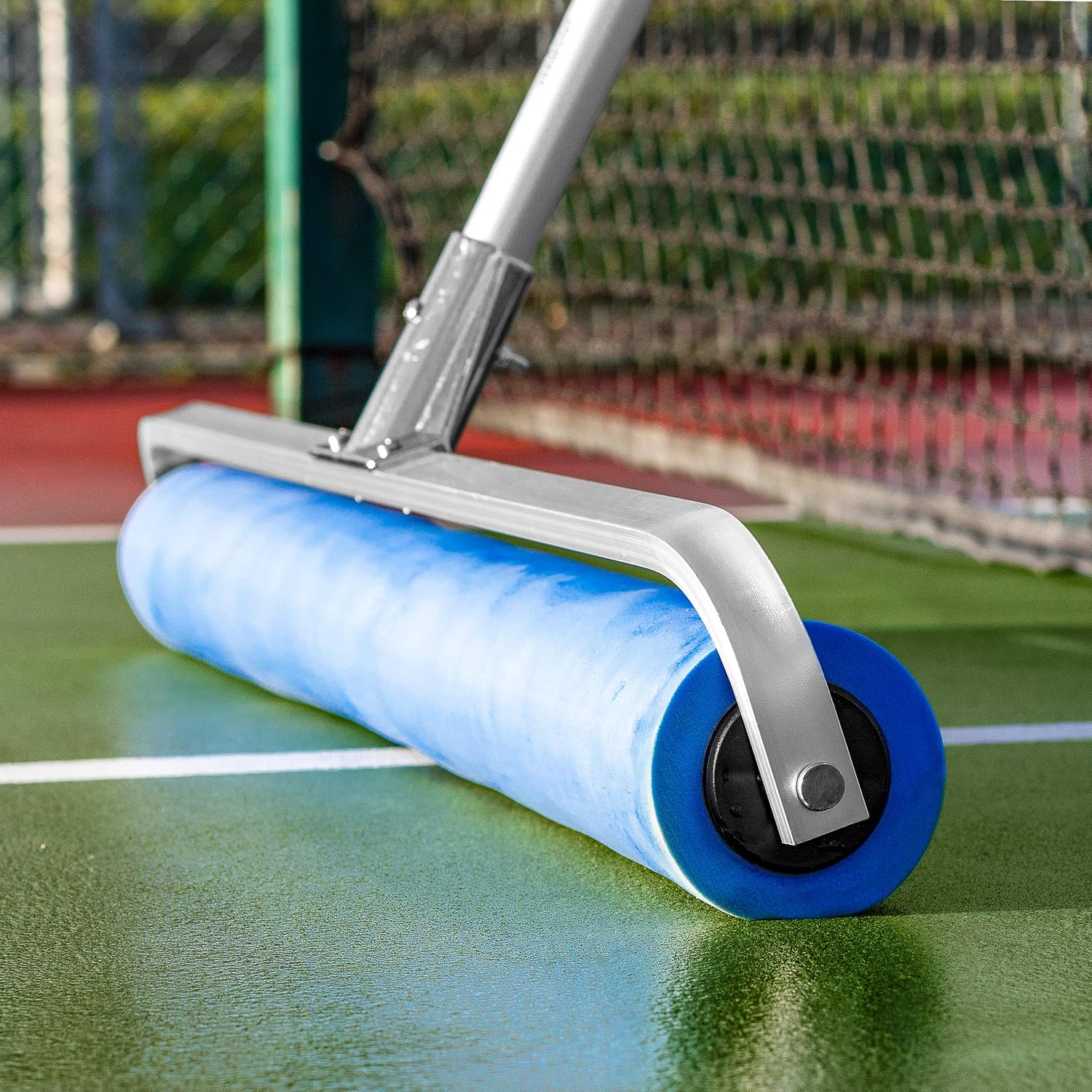Vermont Rol-Dri Tennis Court Roller Squeegee - Blue PVA & PU Foam Tennis Squeegee | Lightweight with Exceptional Court Coverage | 36in Sweep Tennis Brush | Quick Clearing